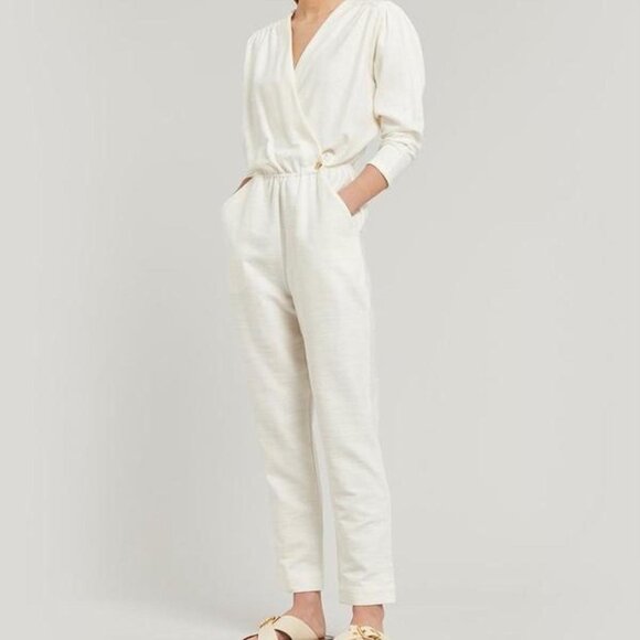 Paloma Wool Alexandria Jumpsuit S Wrap White - Picture 9 of 15